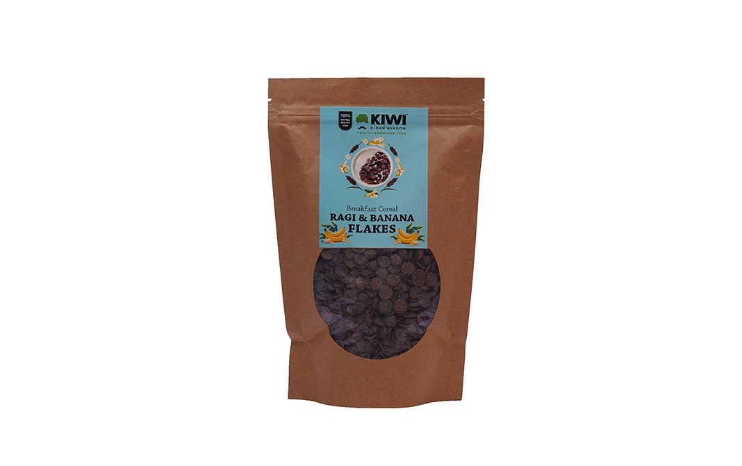 Kiwi Kisan Window Breakfast Cereal Ragi & Banana Flakes   Pack  250 grams